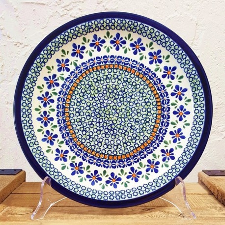 ポーリッシュポタリー BOLESLAWIEC 平皿φ27cm GU1014-DU60