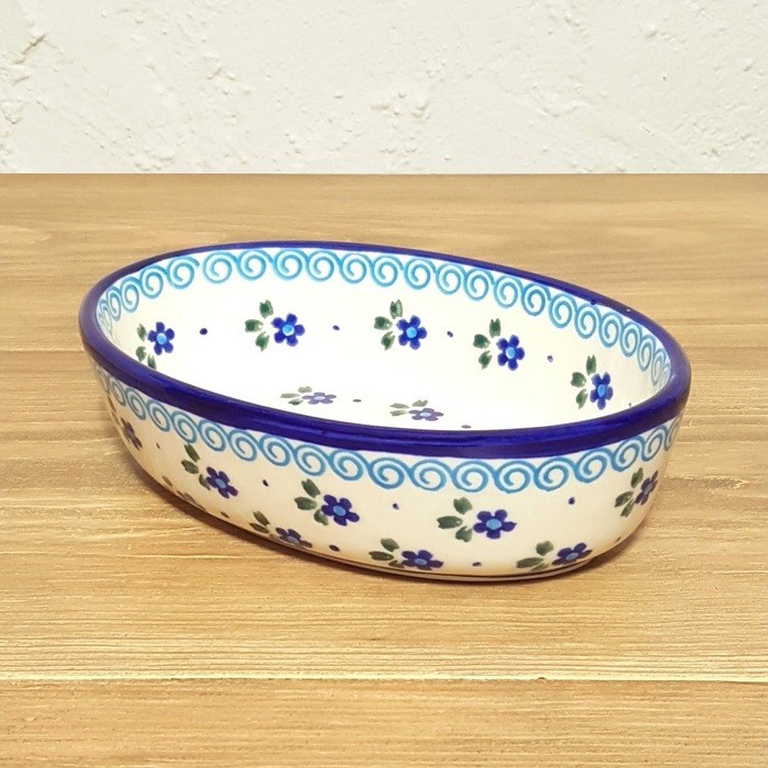 ポーリッシュポタリー MILLENA グラタン皿 M1121 高さ4cm × 長さ16cm