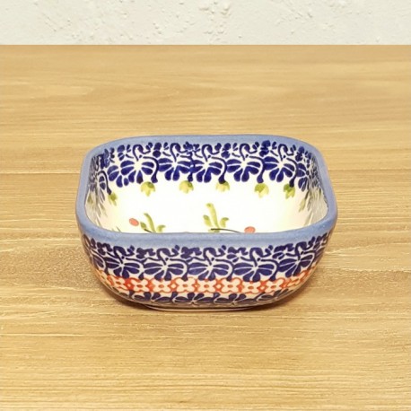 ポーリッシュポタリー WIZA スクエアミニボウル 8cm W161-172