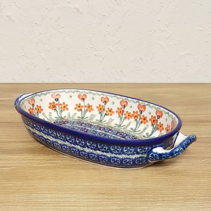 ポーリッシュポタリー Artystyczna社 オーブンディッシュ 大 深め ポーリッシュポタリー Artystyczna社 オーブンディッシュ 大 深め ポー