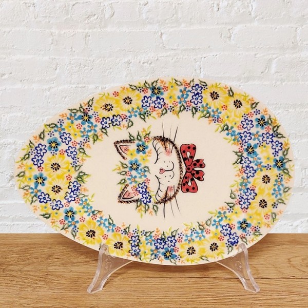 ポーリッシュポタリー VENA たまご型プレート25cm_V191-A1-590