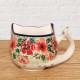 ポーリッシュポタリーCERAMIKA ARTYSTYCZNA猫の形をしたマグカップ250ml_CAH14-U3351