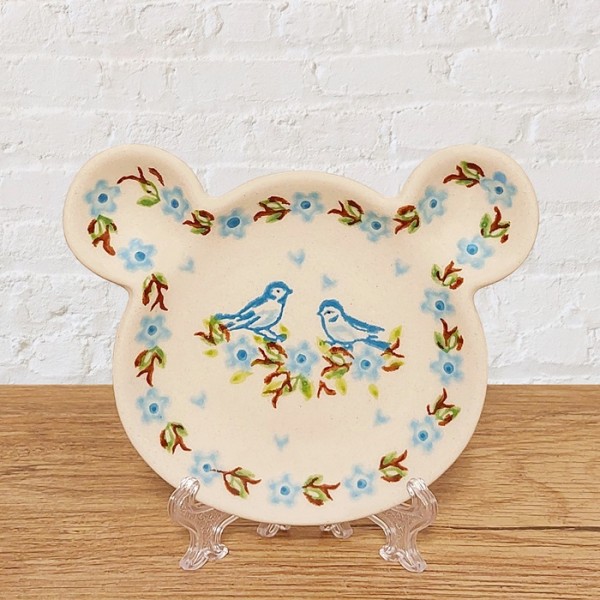 ポーリッシュポタリー VENA くまさん型豆皿_V661-C415