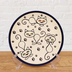 ポーリッシュポタリーBOLESLAWIEC平皿16cm_GU818-1371A