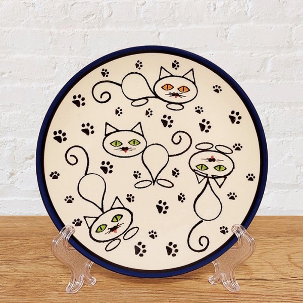 ポーリッシュポタリーBOLESLAWIEC平皿16cm_GU818-1371A