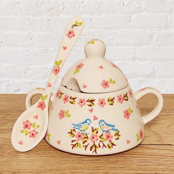 ポーリッシュポタリー VENA シュガーポット＆スプーンセット