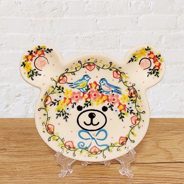 ポーリッシュポタリー VENA くまさん型豆皿_V661-U745