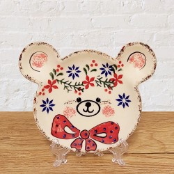 ポーリッシュポタリー VENA くまさん型豆皿_V661-B306