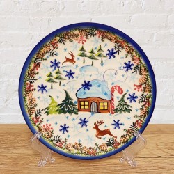 ポーリッシュポタリーVENA平皿17.5cm_V195-A570