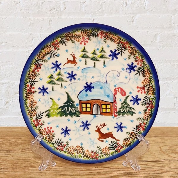 ポーリッシュポタリーVENA平皿17.5cm_V195-A570