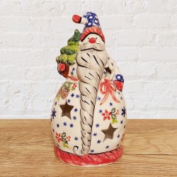 ポーリッシュポタリー VENA キャンドルホルダー(サンタ18cm_V695-C306