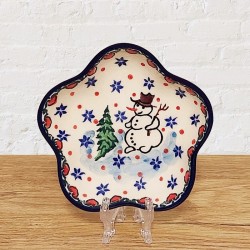 ポーリッシュポタリー CERAMIKA ARTYSTYCZNA 花びら型薬味皿φ9cm_CAG80-U4661