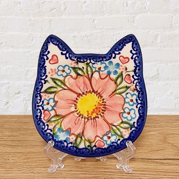 ポーリッシュポタリー VENA ネコ型豆皿_V637-A509