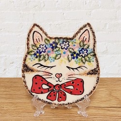 ポーリッシュポタリー VENA ネコ型豆皿_V637-A1-633