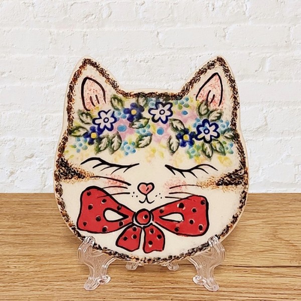 ポーリッシュポタリー VENA ネコ型豆皿_V637-A1-633