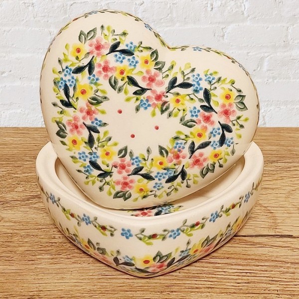 ポーリッシュポタリー VENA ハート型小物入れ_V124-C119