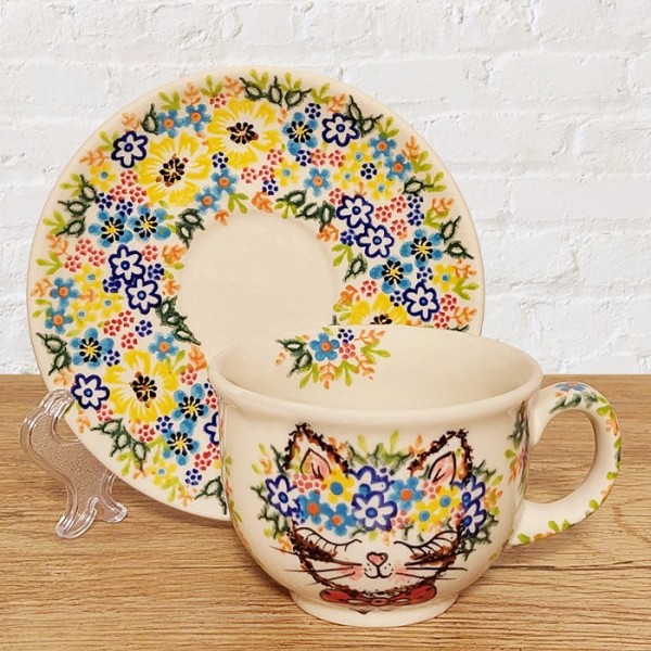 ポーリッシュポタリー VENA カップ ＆ ソーサー220ml_V033-A1-590