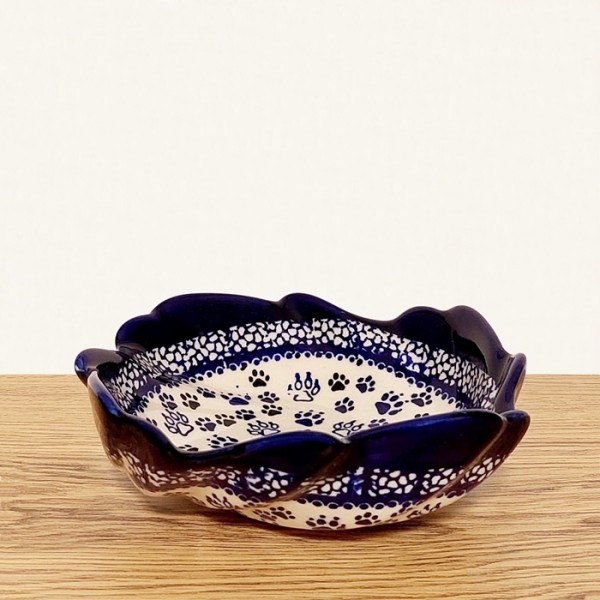 ポーリッシュポタリー IRENA フリルボウルφ15.5cm_FM15-KOT