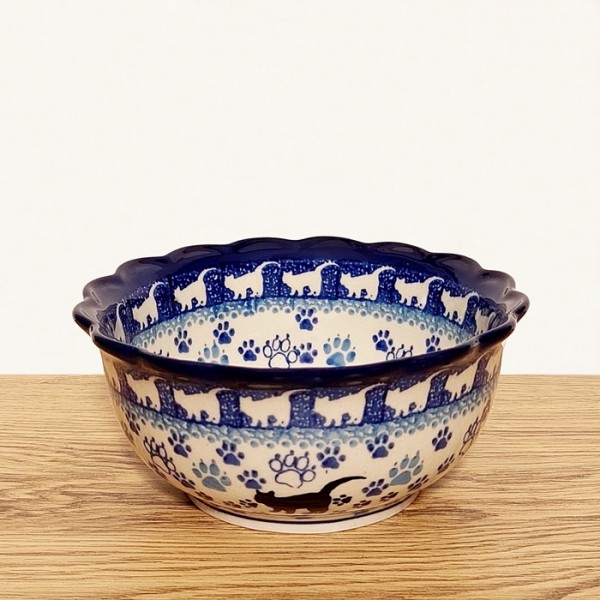 ポーリッシュポタリーCERAMIKA ARTYSTYCZNA フリルボウル φ15_CA526-1771X