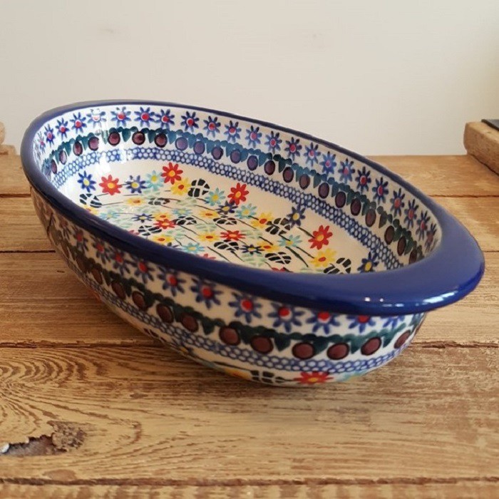 ポーリッシュポタリー (ポーランド食器) グラタン皿 23cm ｜P149