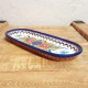ポーリッシュポタリー BOLESLAWIEC オーバルロングプレート28.5cm GU928-ART149